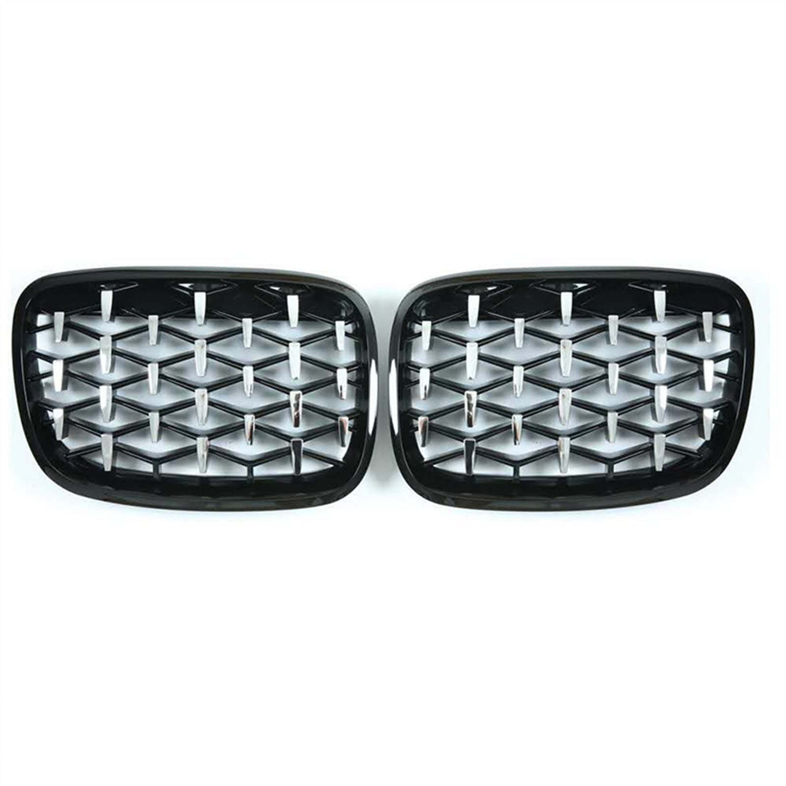 TATARENGS Kühlergrille Kompatibel Mit F45 2014 2015 2016 2017 2018 Auto Front Nierengitter Stoßstange Haube Lufteinlass Grill Obere Grillabdeckung(Silver and Black) von TATARENGS