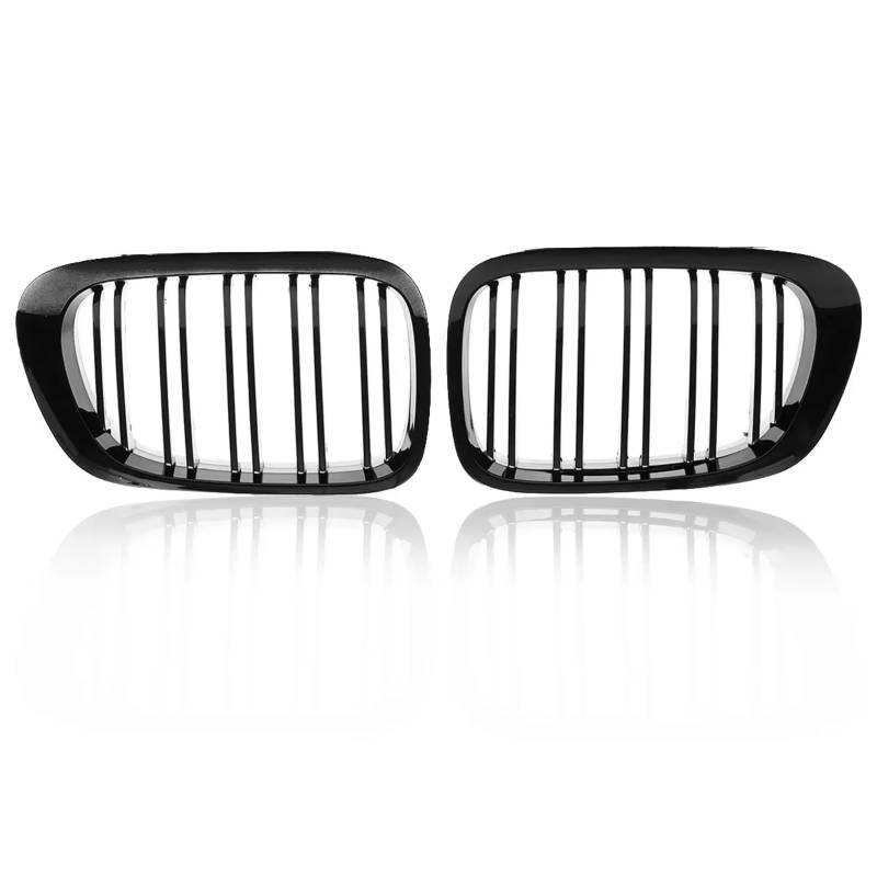 TATARENGS Kühlergrille Kompatibel Mit Für E46 2-Türer 3er 1998 1999 2000 2001 Auto Glänzend Schwarz Frontstoßstange Sportgrill Nierengitter Renngrills von TATARENGS