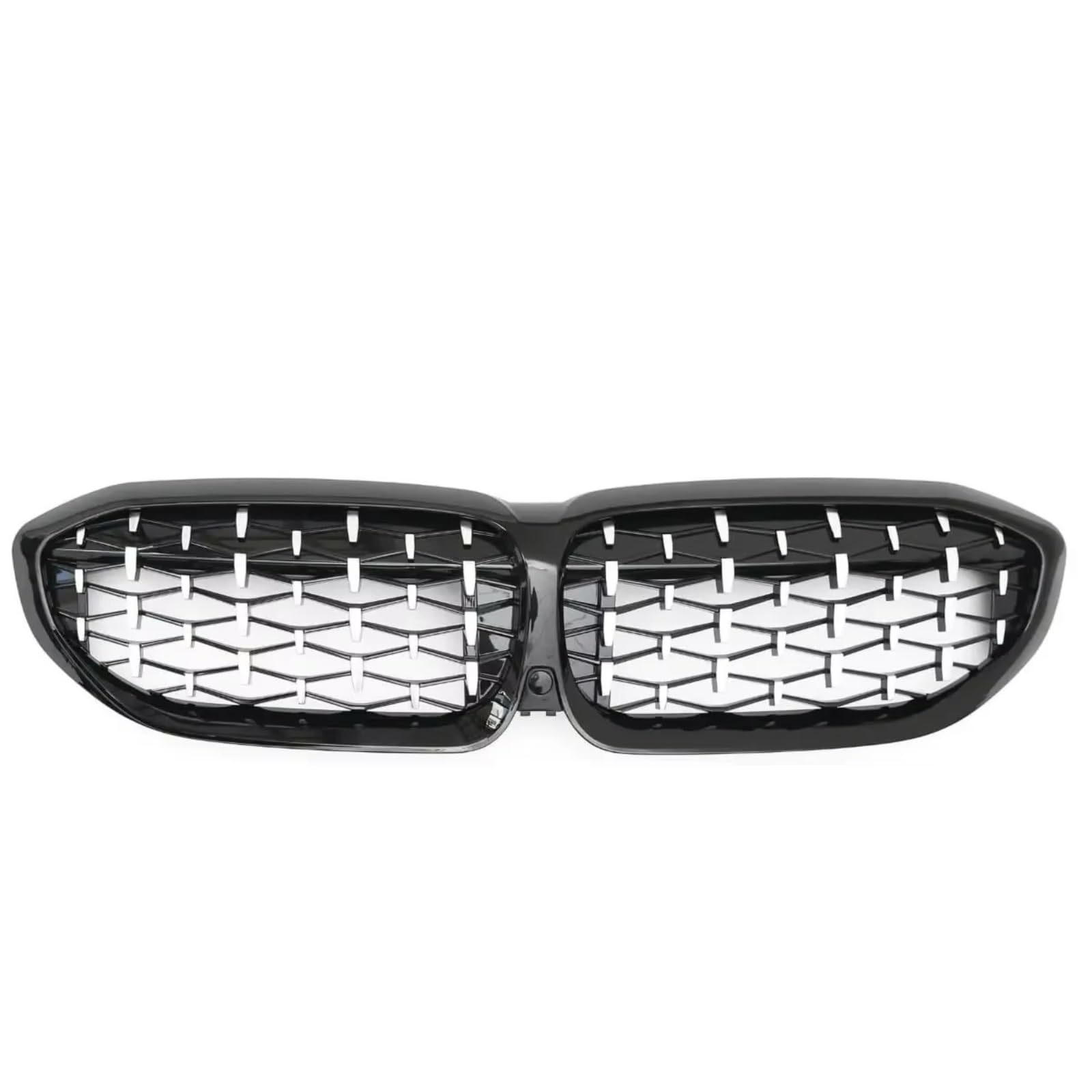 TATARENGS Kühlergrille Kompatibel Mit Für G20 3er G20 G21 G28 2019 2020 2021 2022 Frontstoßstange Nierenhaubengrill Renngitter Diamond Meteor Style Grill(Diamond-Chrome Black) von TATARENGS