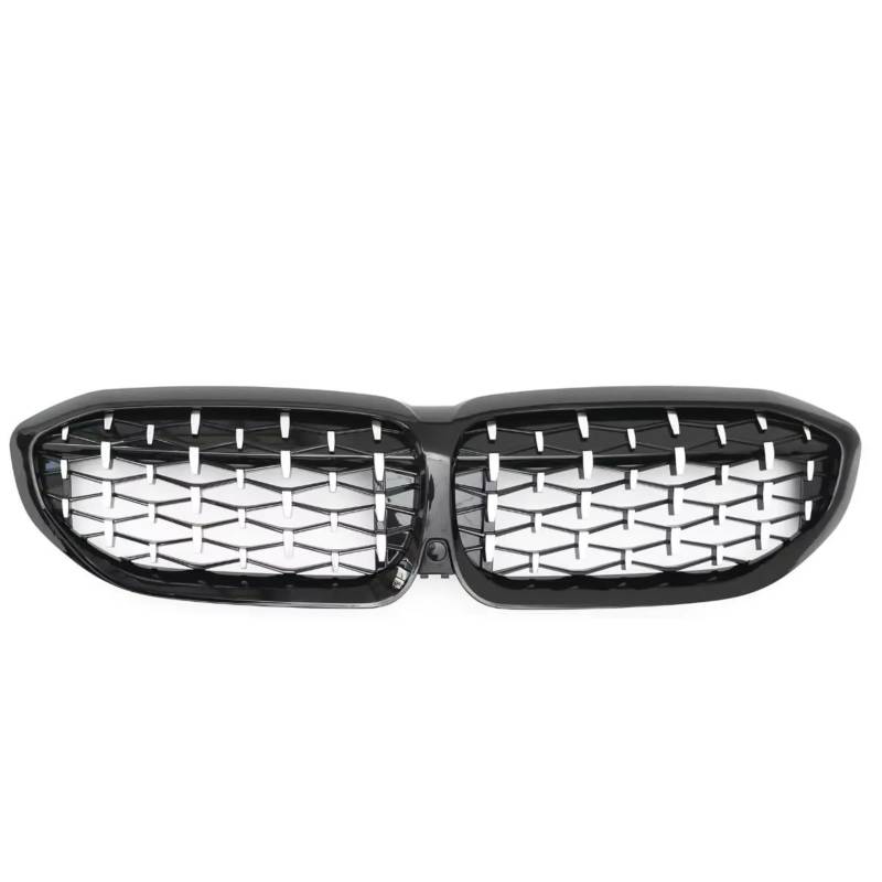TATARENGS Kühlergrille Kompatibel Mit Für G20 3er G20 G21 G28 2019 2020 2021 2022 Frontstoßstange Nierenhaubengrill Renngitter Diamond Meteor Style Grill(Diamond-Chrome Black) von TATARENGS