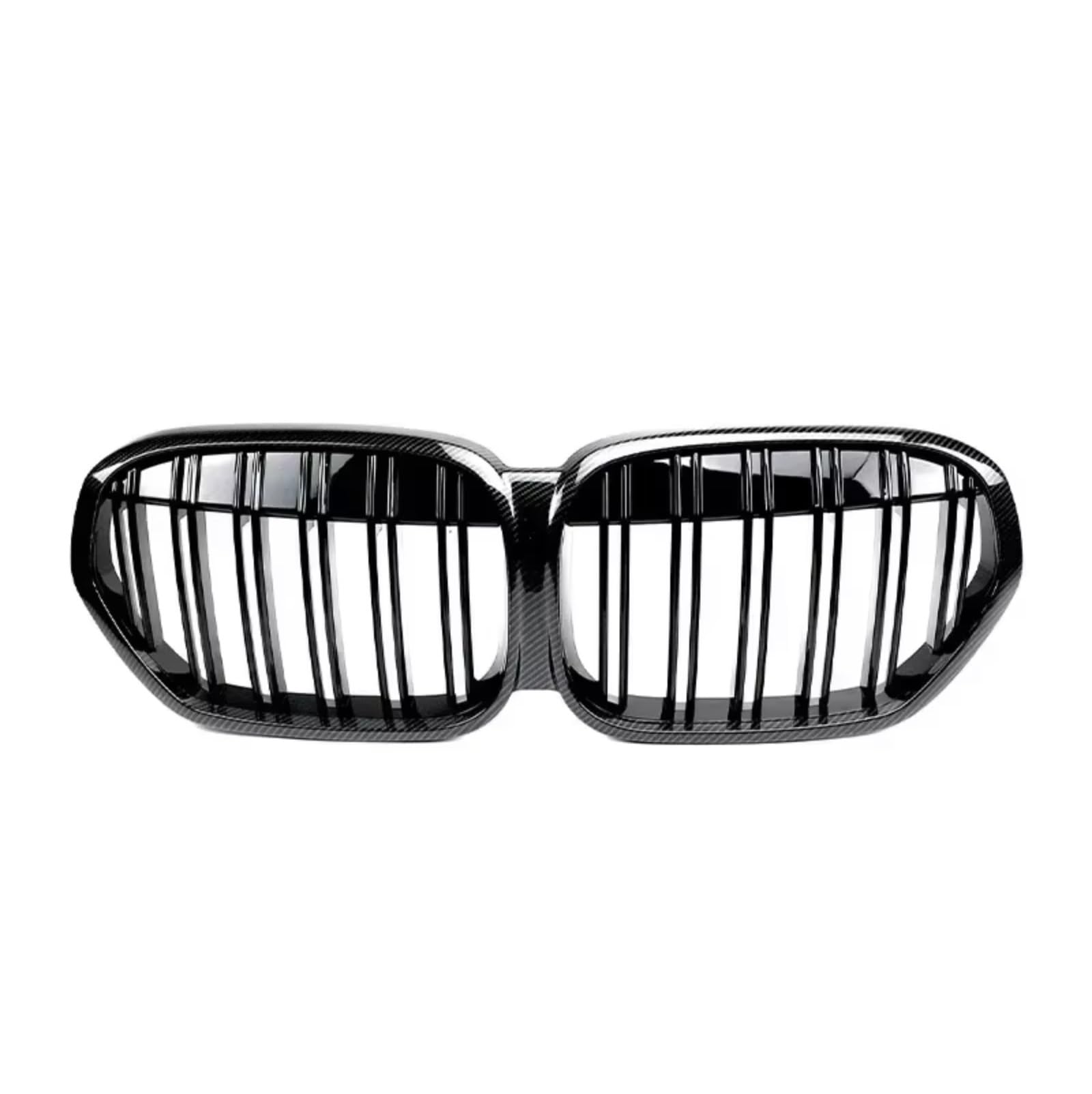TATARENGS Kühlergrille Kompatibel Mit Für X1-Serie Für F48 F49 2019 2020 2021 2022 Auto-Frontnieren-Stoßstangengrill Einzel-Doppellamellengrill Autozubehör(Carbon,Dual) von TATARENGS