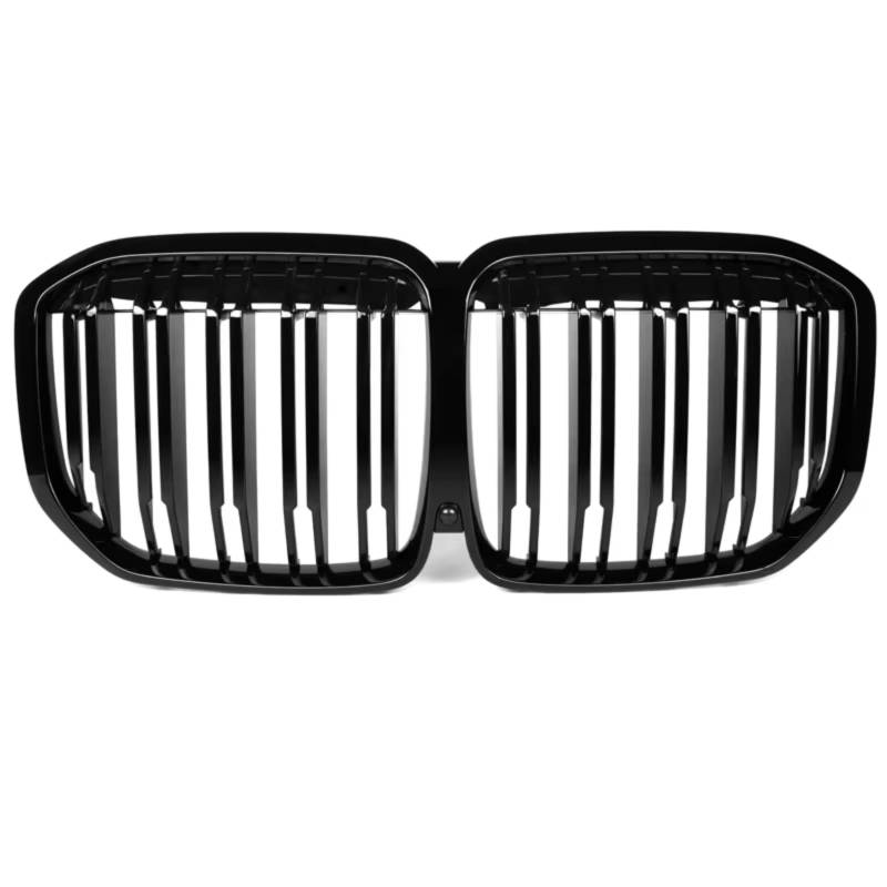 TATARENGS Kühlergrille Kompatibel Mit Für X7 G07 2019 2020 2021 2022 2023 2024 Frontstoßstange Nierengrill Rennsportgrill Glanzschwarz Frontspoilergrill(2-Slat) von TATARENGS