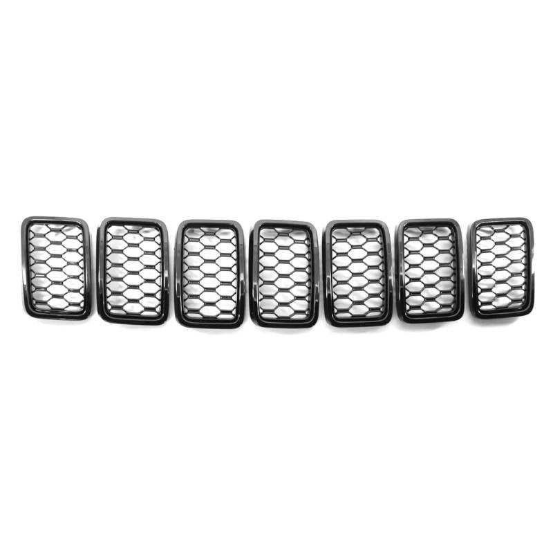 TATARENGS Kühlergrille Kompatibel Mit Jeep Für Grand for Cherokee 2017 2018 2019 2020 2021 Nierengitter Lufteinlass Grill Auto Frontgitter Stoßstange Haube von TATARENGS