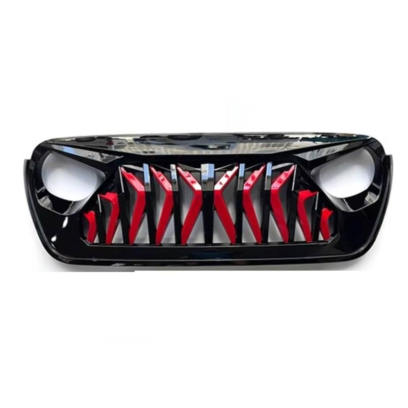 TATARENGS Kühlergrille Kompatibel Mit Jeep Für Wrangler JL 2018 2019 2020 2021 2022 2023 2024 Auto Oberen Racing Grills Front Haube Stoßstange Vent Grill Mesh Grill Grille von TATARENGS