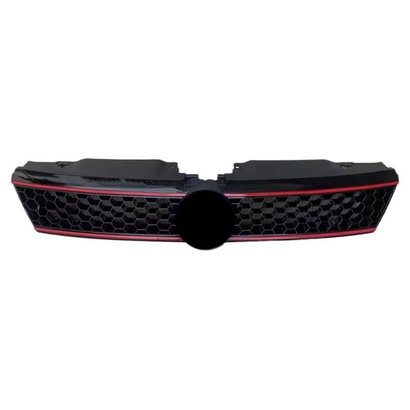 TATARENGS Kühlergrille Kompatibel Mit VW Für J&etta Mk6 2012 2013 2014 Auto Frontstoßstange Mesh Grille Abdeckung Racing Grille Honeycomb Style Grill Front Center Grille(Red) von TATARENGS