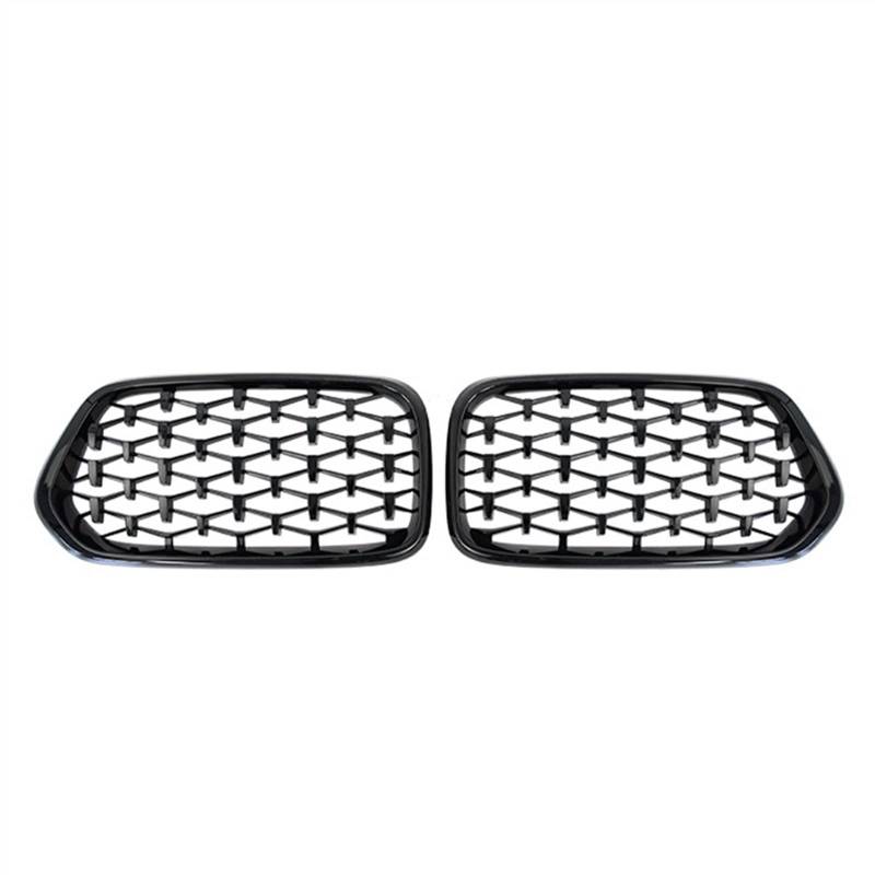 TATARENGS Kühlergrille Kompatibel Mit X2 F39 2018 2019 2020 2021 2022 Auto-Front-Nierengrill-Grill-Grill-Lufteinlass-Grilla-Stoßfängerhaube(Black) von TATARENGS