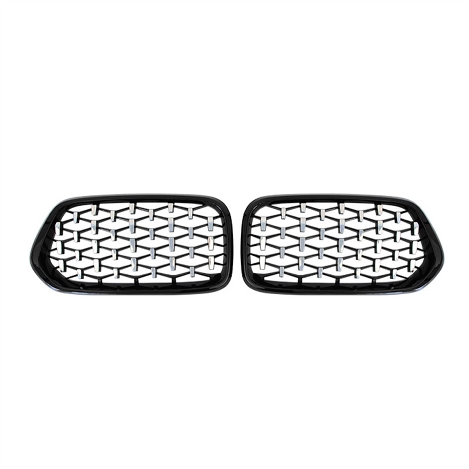 TATARENGS Kühlergrille Kompatibel Mit X2 F39 2018 2019 2020 2021 2022 Auto-Front-Nierengrill-Grill-Grill-Lufteinlass-Grilla-Stoßfängerhaube(Black+Silver) von TATARENGS