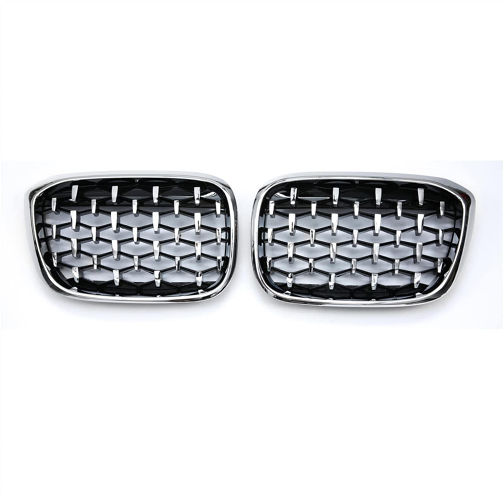 TATARENGS Kühlergrille Kompatibel Mit X3 X4 G01 G08 G02 2017 2018 2019 2020 Nierengitter Lufteinlass Grill Auto Frontgitter Stoßstange Haube Obere Gitterabdeckung(All Silver) von TATARENGS