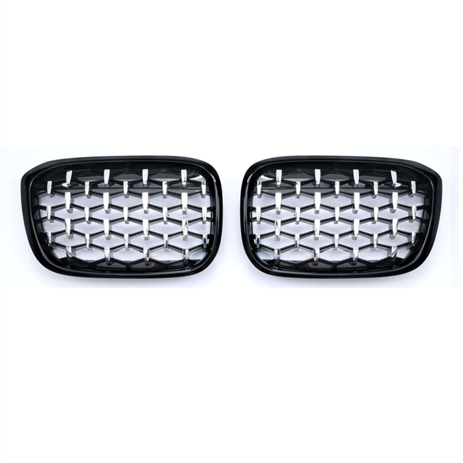 TATARENGS Kühlergrille Kompatibel Mit X3 X4 G01 G08 G02 2017 2018 2019 2020 Nierengitter Lufteinlass Grill Auto Frontgitter Stoßstange Haube Obere Gitterabdeckung(Silver and Black) von TATARENGS