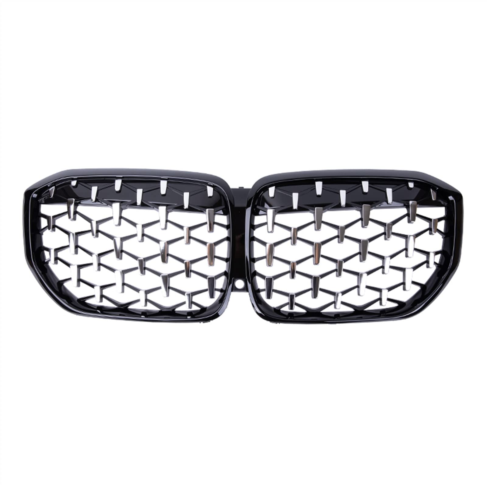 TATARENGS Kühlergrille Kompatibel Mit X5 G05 2018 2019 2020 2021 2022 2023 Auto Snap-on Front Nierengitter Lufteinlass Grill Stoßstange Haube(Silver Black) von TATARENGS