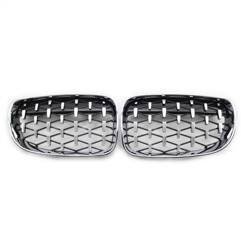 TATARENGS Kühlergrille Kompatibel mit E81 E82 E87 E88 2007 2008 2009 2010 2011 2012 2013 Auto-Stoßfängerhaube Air Intake Grill Front Nierengitter(Chrome) von TATARENGS