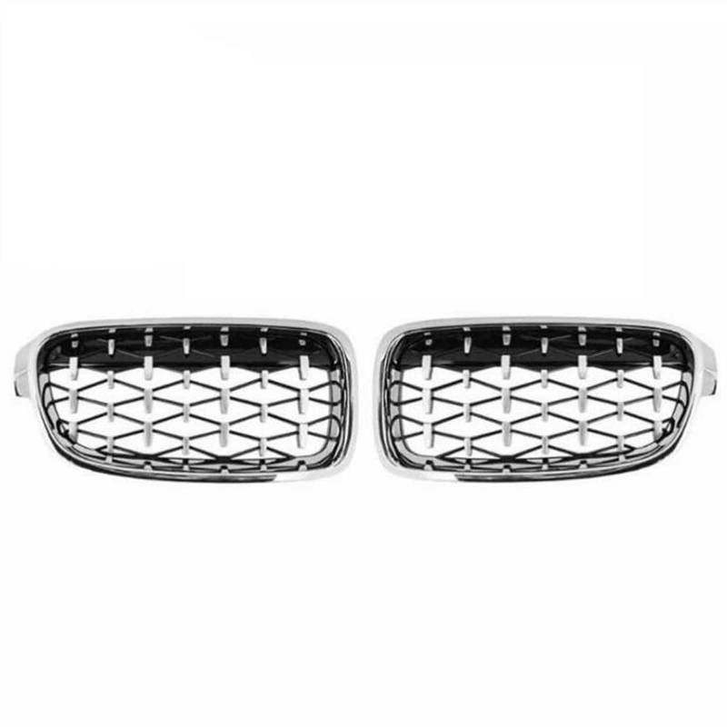 TATARENGS Kühlergrille Kompatibel mit F30 F31 F35 2012 2013 2014 2015 2016 2017 Auto vorne Nierengitter obere Grillabdeckung Lufteinlass Grill Stoßstange Haube(Silver) von TATARENGS