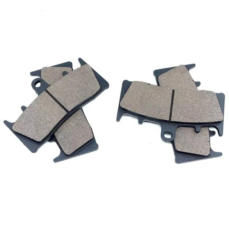 TATARENGS Motorrad Bremsgummi Kompatibel Mit Ninja Für ZX-6R 600 1998-2002 Für ZX-9R 1997-2001 Für ZZR600 J6F J7F J8F 2005-2007 Vorne Hinten Bremsbeläge Kit(2xFront Brake Pads) von TATARENGS