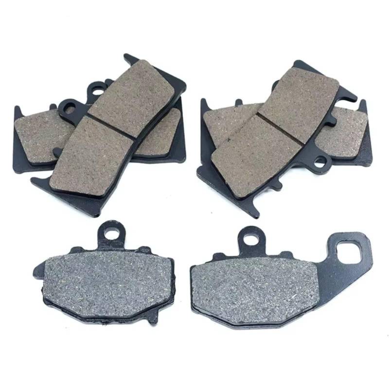 TATARENGS Motorrad Bremsgummi Kompatibel Mit Ninja Für ZX-6R 600 1998-2002 Für ZX-9R 1997-2001 Für ZZR600 J6F J7F J8F 2005-2007 Vorne Hinten Bremsbeläge Kit(Front and Rear) von TATARENGS