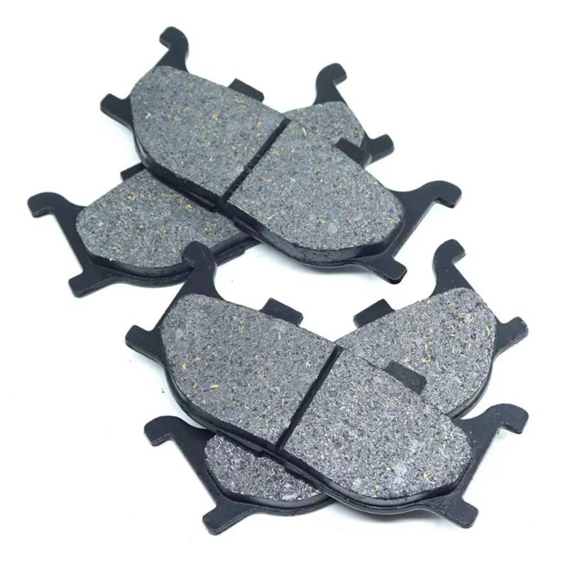 TATARENGS Motorrad Bremsgummi Kompatibel Mit Yamaha Für CP250 Maxam 2005-2014 2016-2017 Für Morphous 2005-2010 Motorrad Roller Vorne Hinten Bremsbeläge(2 Pair Front Pads) von TATARENGS