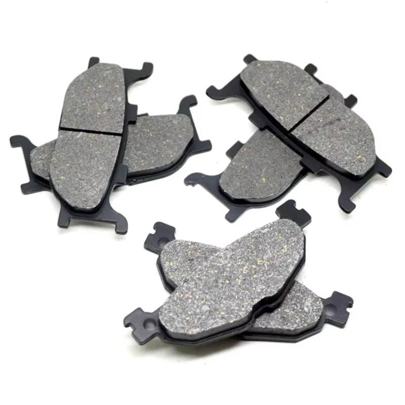 TATARENGS Motorrad Bremsgummi Kompatibel Mit Yamaha Für CP250 Maxam 2005-2014 2016-2017 Für Morphous 2005-2010 Motorrad Roller Vorne Hinten Bremsbeläge(Front and Rear Pads) von TATARENGS