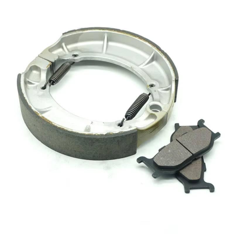 TATARENGS Motorrad Bremsgummi Kompatibel Mit Yamaha Für XVS650 Drag Für Star 1997-2004 Für Custom 2004-2019 Motorrad Vorne Hinten Bremsbeläge Schuh Set Kit(Front and Rear) von TATARENGS