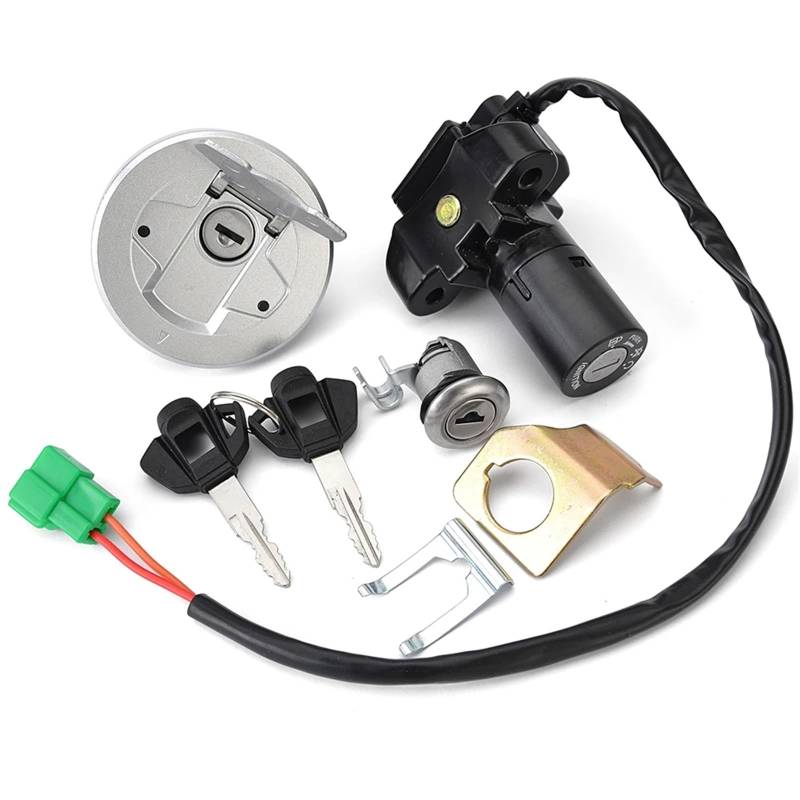 TATARENGS Motorrad Zündschloss Kompatibel Mit Suzuki Für Gixxer155 Für Gsx150 Für Gsx150f 2016 2017 2018 Motorrad Zündschlüssel Tankdeckel Schloss Set 3700034830000 von TATARENGS