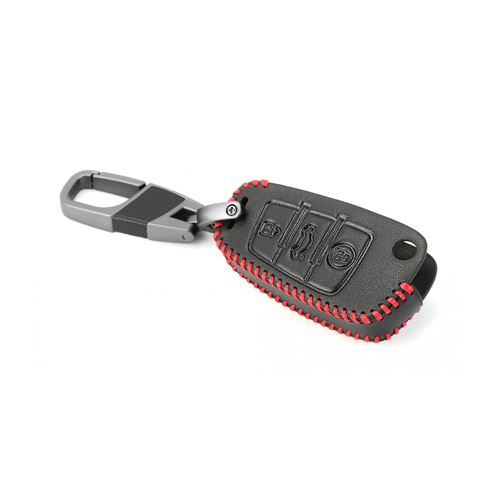 Leder Autoschlüssel Fall Remote Protector Cover Tasche Shell Schlüsselanhänger Zubehör für Audi Sline A3 A5 Q3 Q5 A6 C5 C6 A4 B6 B7 B8 TT 80 S6 von TATINE