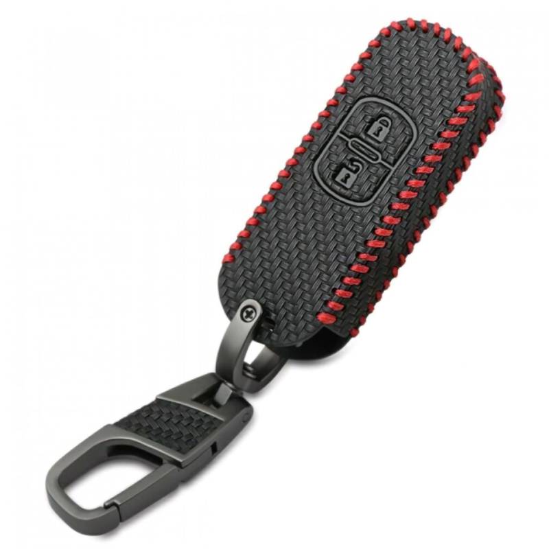 Leder Autoschlüssel Fall Remote Protector Cover Tasche Shell Schlüsselanhänger Zubehör für Mazda 2 3 5 6 CX5 CX7 CX9 GT von TATINE