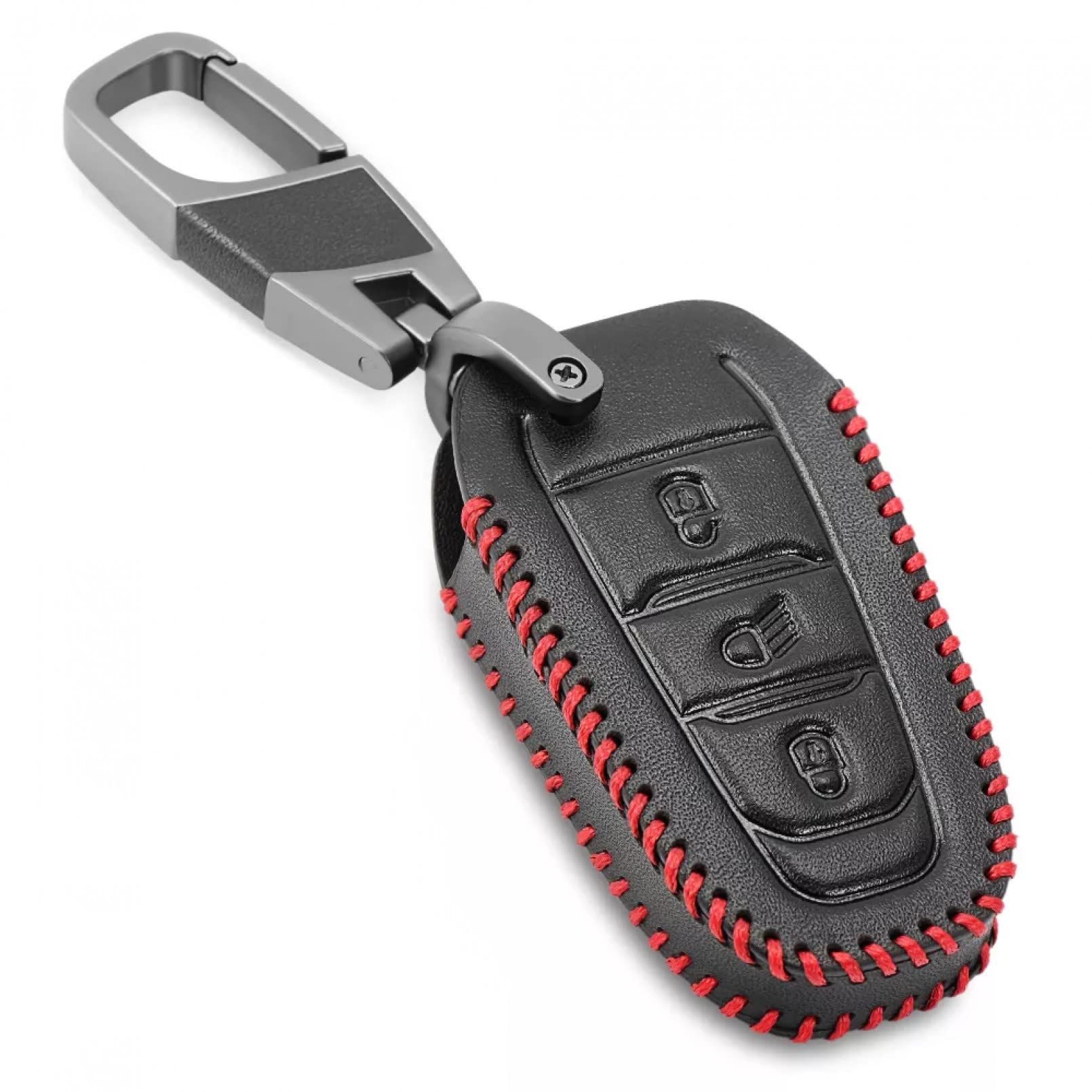 Leder Autoschlüssel Fall Remote Protector Cover Tasche Shell Schlüsselanhänger Zubehör für Peugeot 208 308 508 3008 5008 für Citroen C4 DS3 DS5 DS6 von TATINE