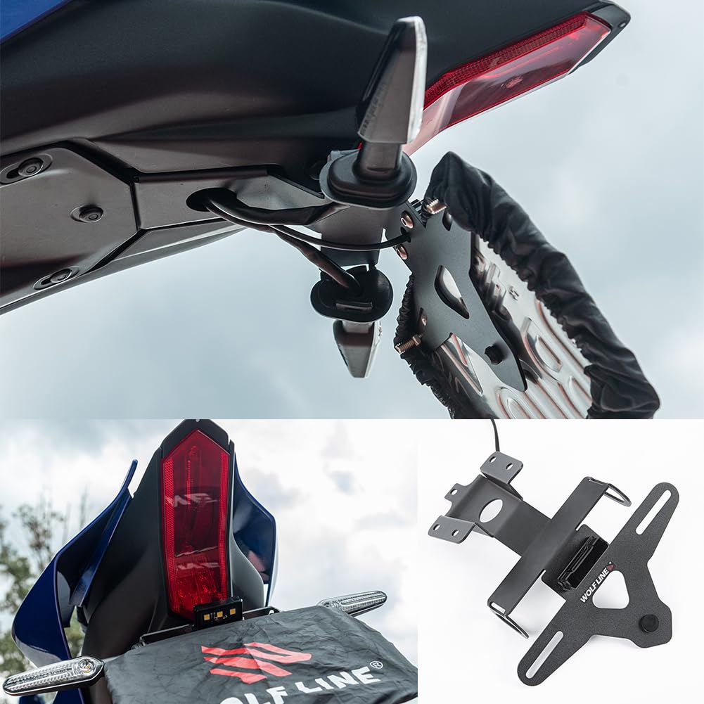 Motorrad Fender Eliminator Kit Heck-Kennzeichenhalter mit LED-Licht, kompatibel mit Y-amaha YZF R7 YZFR7 YZF-R7 yzf r7 2021 2022 2023 Tail Tidy-Halterung Motorrad Fender Eliminator Kit Heck-Kennzeichenhalter mit LED-Licht, kompatibel mit Y-amaha YZF R7 YZFR7 YZF-R7 yzf r7 2021 2022 2023 Tail Tidy-Halterung von TAZGANTAX