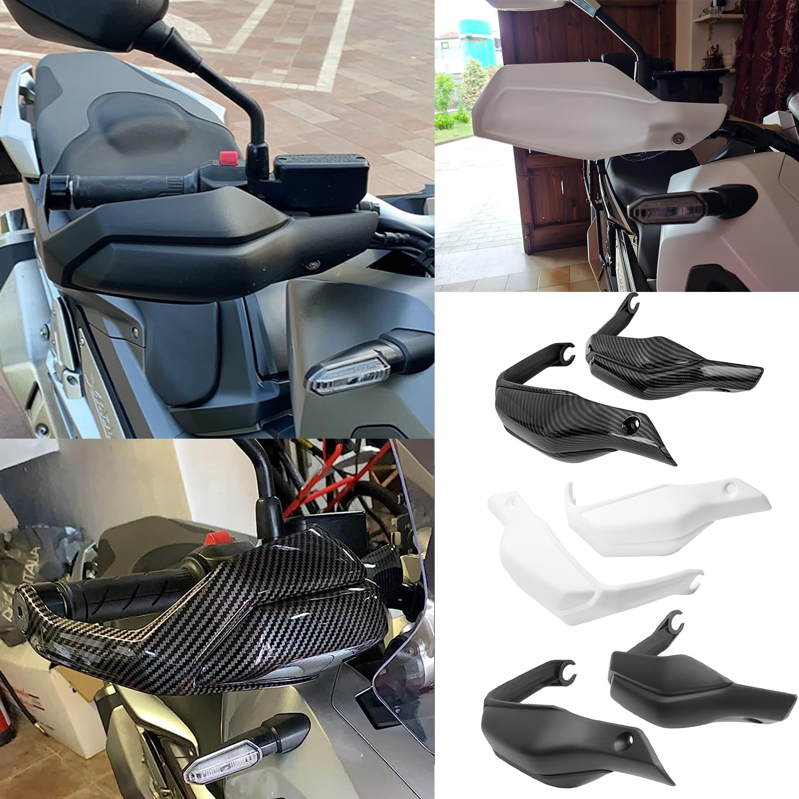 Motorrad-Lenker-Handschutz, winddichter Brems- und Kupplungshebelschutz, kompatibel mit Ho-nda XAD750 X-ADV750 X ADV750 XADV X-ADV X ADV 750 2017 2018 2019 2020 2021 (Carbon-Look) von TAZGANTAX