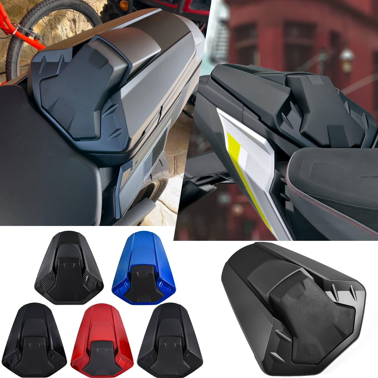 Motorrad-Rücksitzverkleidung für den Beifahrersitz GSXS1000, Heckabschnitt, harter ABS-Sitzbuckel, Sozius-Solositz, kompatibel mit Su-zuki GSX-S1000 GSXS GSX-S 1000 2021 2022 2023 (Matt-schwarz) von TAZGANTAX