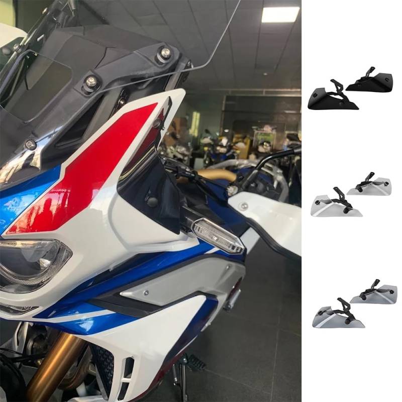 TAZGANTAX Motorrad-Windschutzscheibe, Windschutzscheibe, Handschutz, obere vordere Lüftungsschlitze, Seitenverkleidung für H-onda CRF1100L CRF 1100 L ADV CRF 1100L ADV 2020 2021 2022 2023 (Klar) von TAZGANTAX