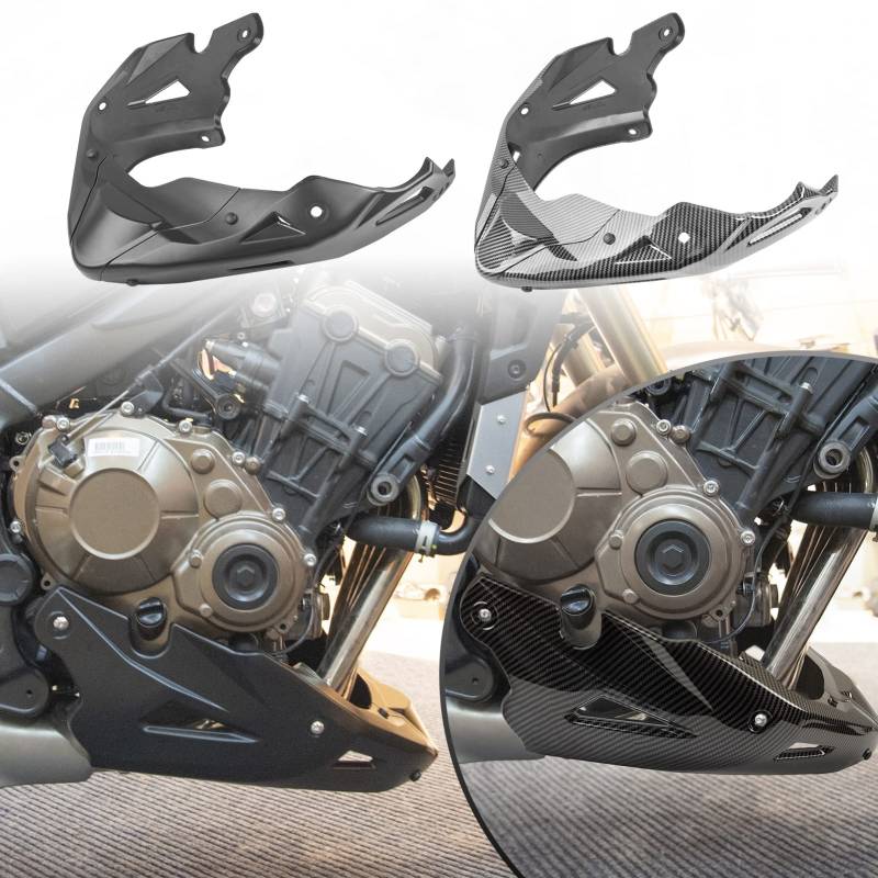 Motorrad unterer Motorspoiler Cowling Bellypan für CB650R CB650F Untere Abdeckungen für die Verkleidung der Bauchwanne unter der Abdeckung für CB 650 R 2019–2020 CB 650 F 2014–2020 (Schwarz) von TAZGANTAX