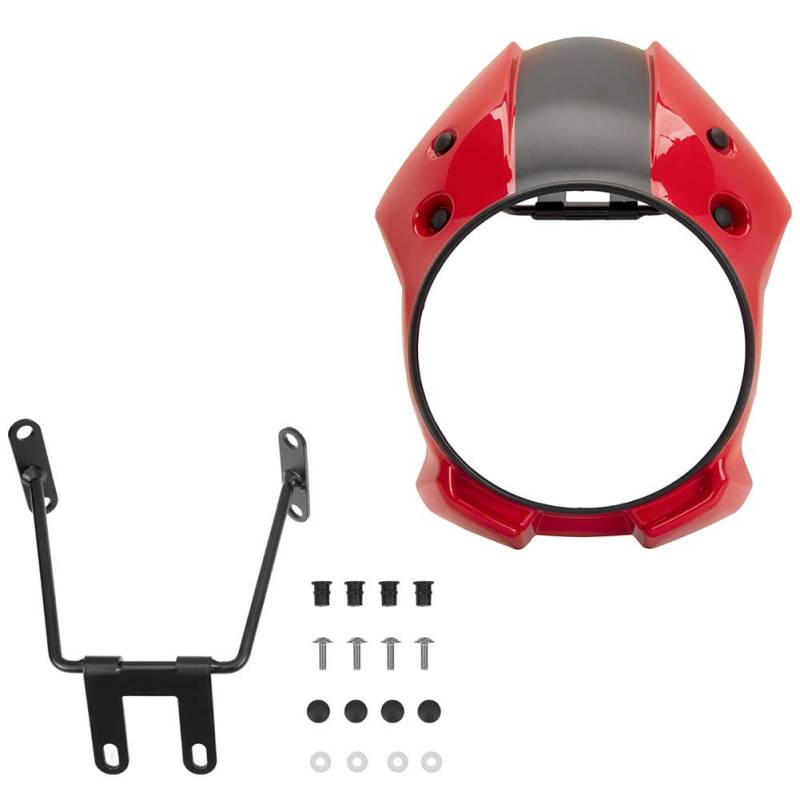 TAZGANTAX Motorrad Frontmaske Abdeckung Windschutzscheibe Windabweiser für Rebel CMX 500 300 Scheinwerfer Verkleidung Windschutzscheibe Kompatibel mit Ho-nda Rebel CMX500 CMX300 2017 2018 2019 (Rot) von TAZGANTAX