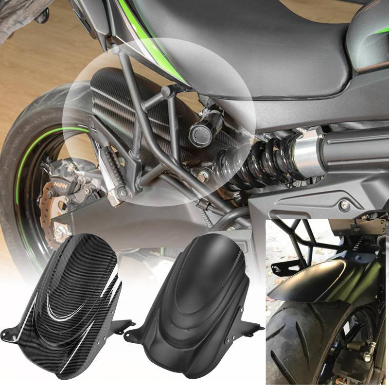 Motorrad-Hinterradkotflügel-Schutzblech, Reifenabdeckung, Spritzschutz, kompatibel mit Ka-wasaki Ver-sys 650/KLE650 KLE 650 2007–2024 2019 2020 2021 2022 2023 Schmutzfängerabdeckung(Kohlefaser-Optik) von TAZGANTAX