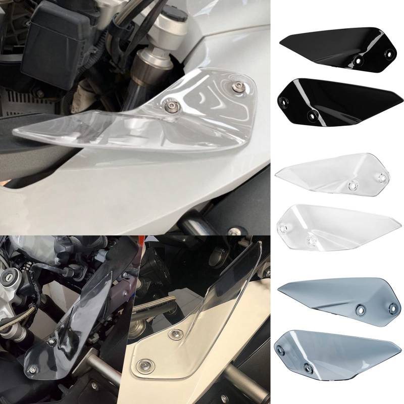 TAZGANTAX Motorrad Side Winglet Windabweiser Windschutzscheibe Handschutz Kompatibel mit B.M.W R1250GS R 1250 GS ADV (2019–2021) R1200GS R 1200 GS Adventure ADV (2014–2020) (Rauch) von TAZGANTAX
