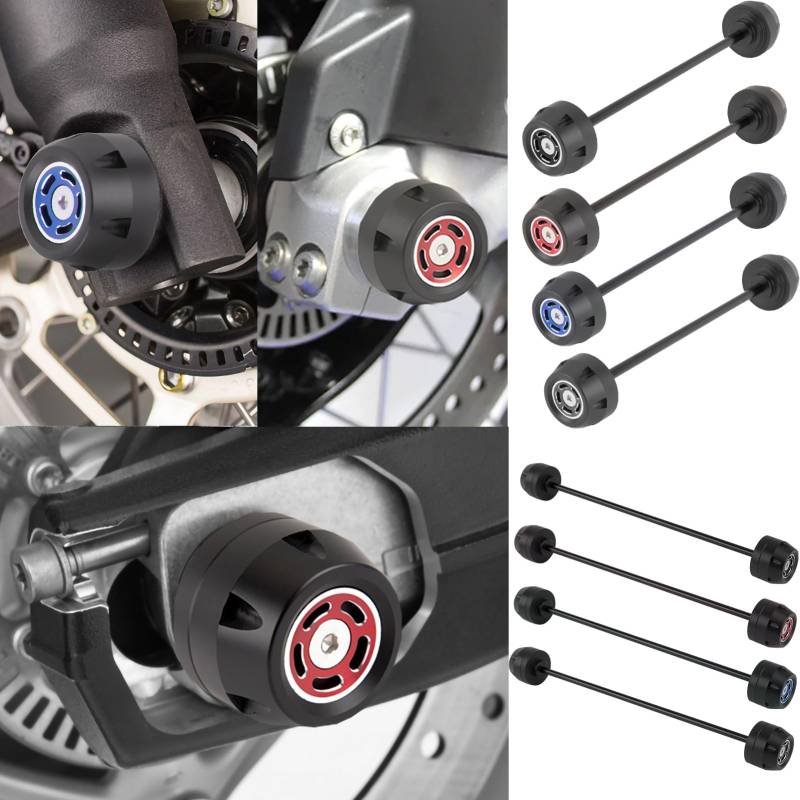 TAZGANTAX Motorrad Vorder- und Hinterradachsen-Gabelschieber kompatibel mit B.M.W F900R F900XR F 900 R F 900 XR F-900-R F-900-XR 2019 2020 2021 Crash Pad Fallender Rahmen Seitenschutz (Vorne-Titan) von TAZGANTAX