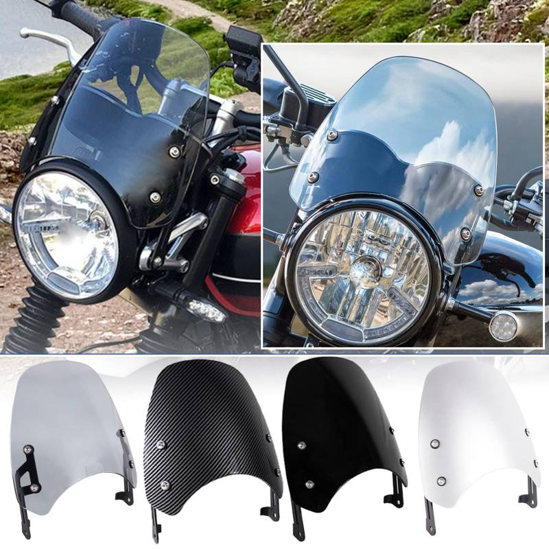 TAZGANTAX Motorrad Windschutzscheibe Luftstrom Windabweiser Kompatibel mit Speed Twin 1200 Zubehör 2019 2020 (Leichter Rauch) von TAZGANTAX