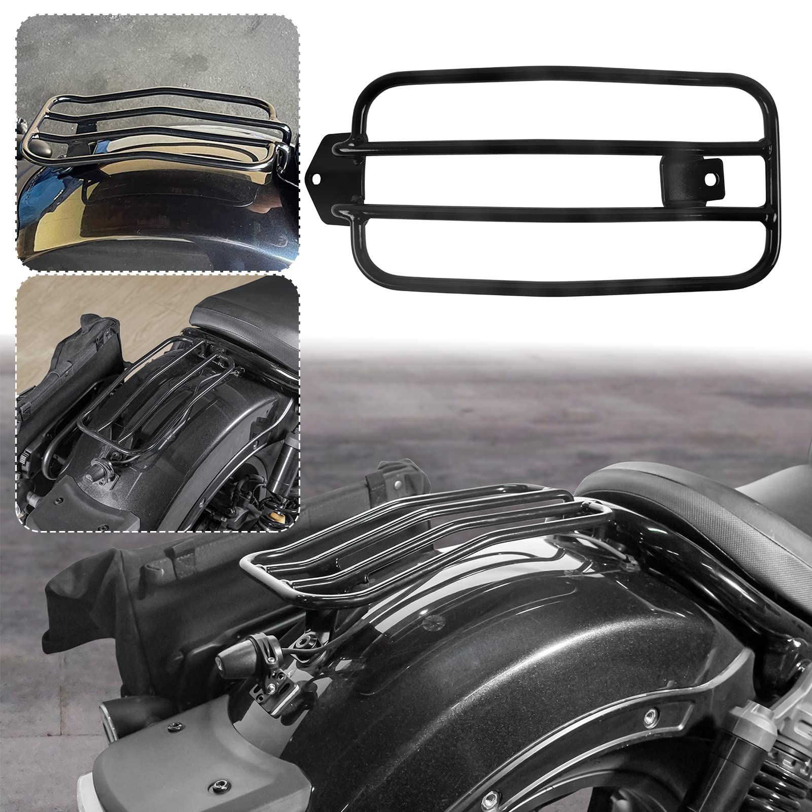 TAZGANTAX Schwarz Motorrad Heckfender Gepäckträger Solo Sitz Gepäckträger für Rebel CMX 1100 CMX1100 CMX-1100 REBEL1100 Zubehör 2021 2022 2023 TAZGANTAX Schwarz Motorrad Heckfender Gepäckträger Solo Sitz Gepäckträger für Rebel CMX 1100 CMX1100 CMX-1100 REBEL1100 Zubehör 2021 2022 2023 von TAZGANTAX