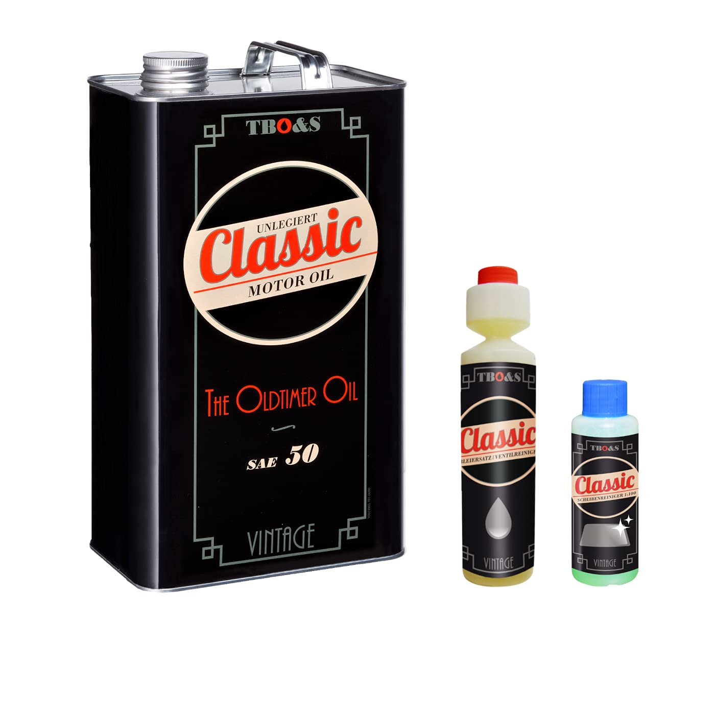 TBO&S Classic 5 Liter Motor Oil Unlegiert SAE 50 Öl für Oldtimer von TBO&S