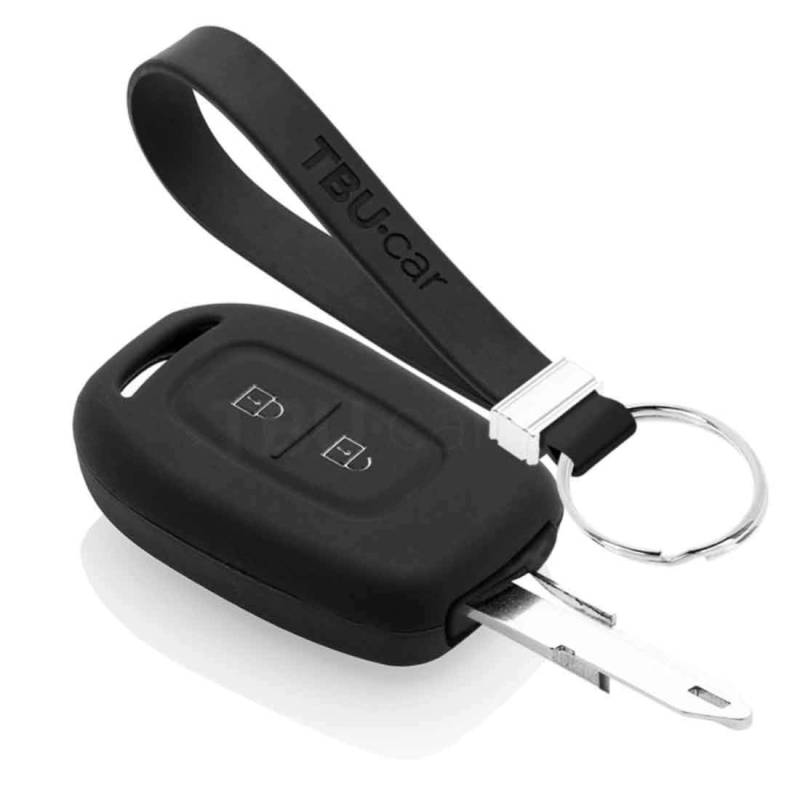 TBU car Autoschlüssel Hülle kompatibel mit Dacia 2 Tasten - Schutzhülle aus Silikon - Auto Schlüsselhülle Cover in Schwarz von TBU car