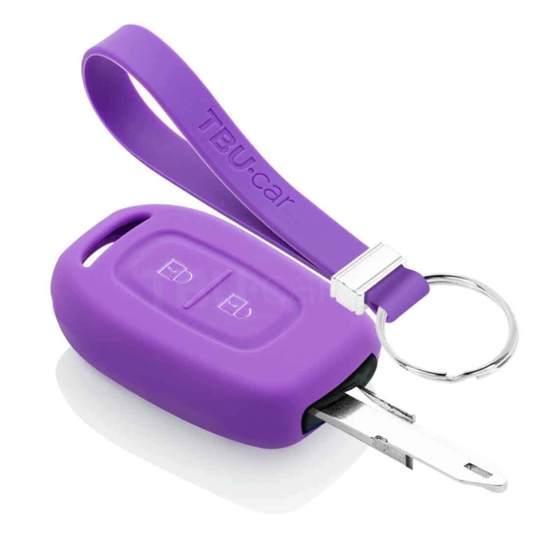 TBU car Autoschlüssel Hülle kompatibel mit Dacia 2 Tasten - Schutzhülle aus Silikon - Auto Schlüsselhülle Cover in Violett von TBU car