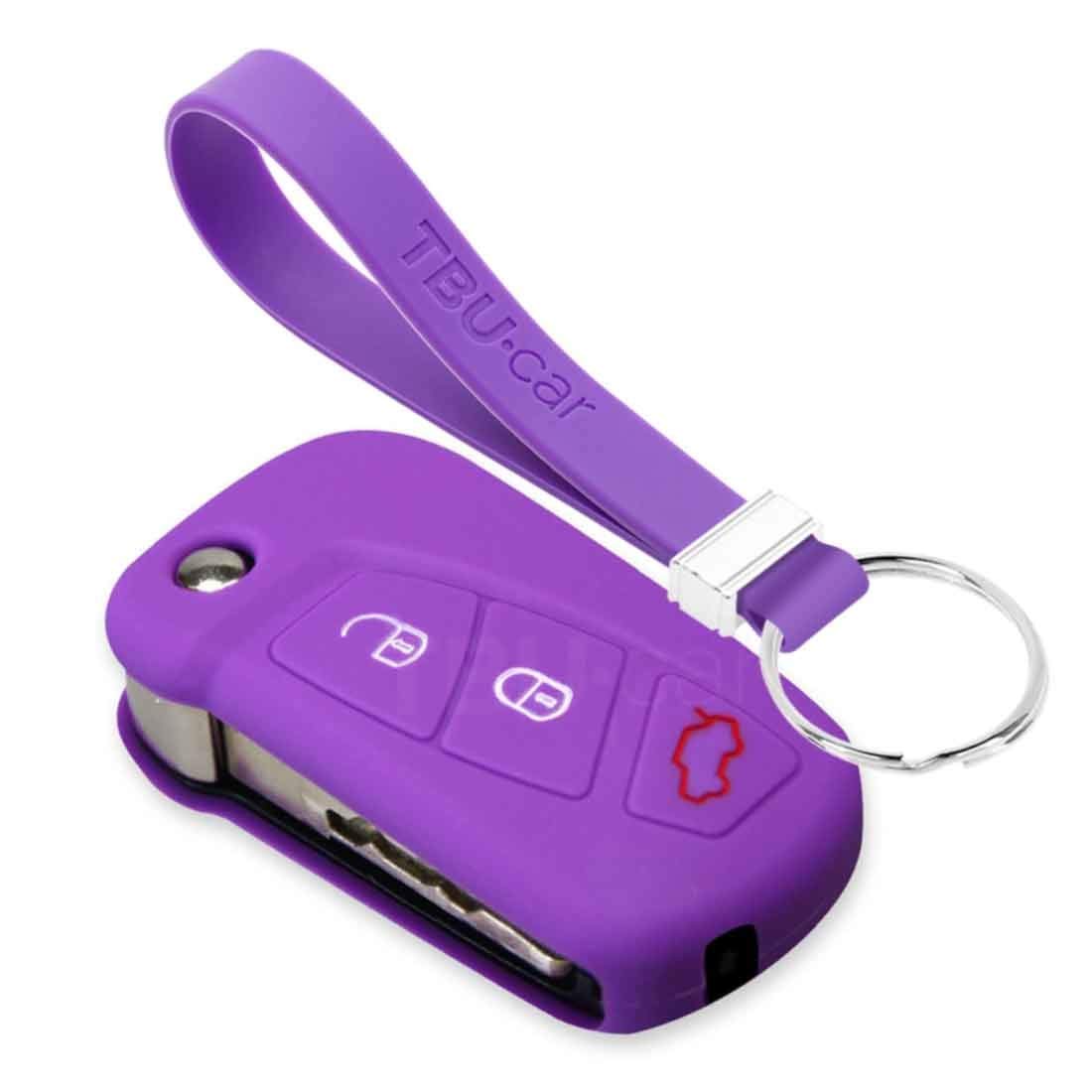 TBU car Autoschlüssel Hülle kompatibel mit Ford 3 Tasten (KA) - Schutzhülle aus Silikon - Auto Schlüsselhülle Cover in Violett von TBU car