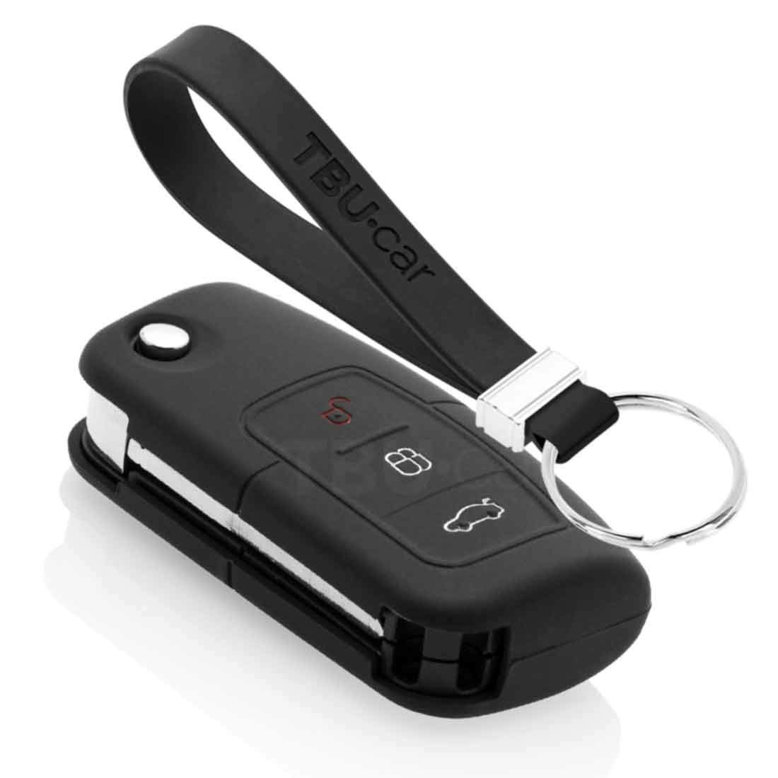 TBU car Autoschlüssel Hülle kompatibel mit Ford 3 Tasten - Schutzhülle aus Silikon - Auto Schlüsselhülle Cover in Schwarz von TBU car