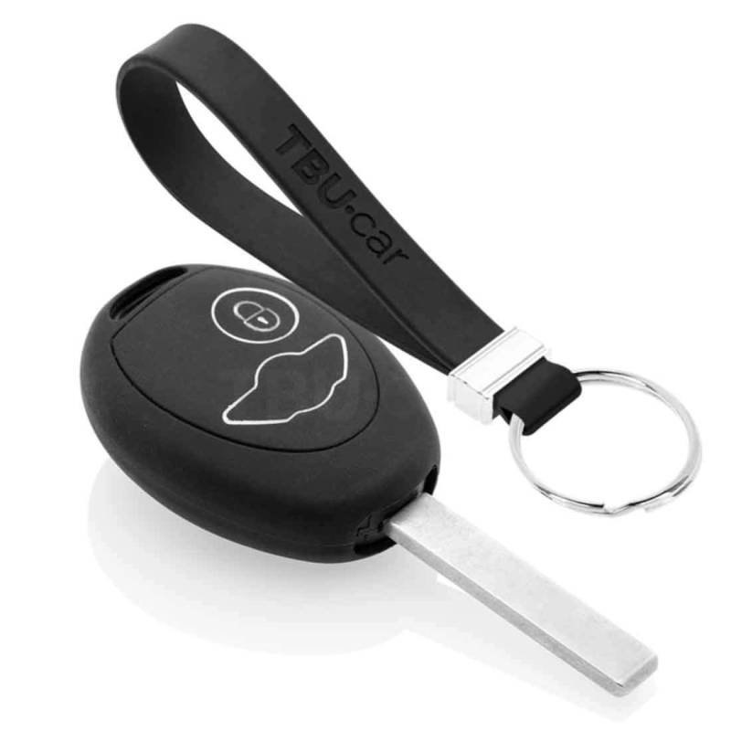 TBU car Autoschlüssel Hülle kompatibel mit Mini 2 Tasten - Schutzhülle aus Silikon - Auto Schlüsselhülle Cover in Schwarz von TBU car