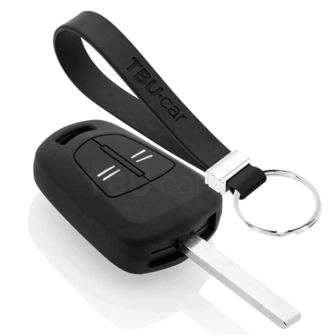 TBU car Autoschlüssel Hülle kompatibel mit Opel 2 Tasten - Schutzhülle aus Silikon - Auto Schlüsselhülle Cover in Schwarz von TBU car