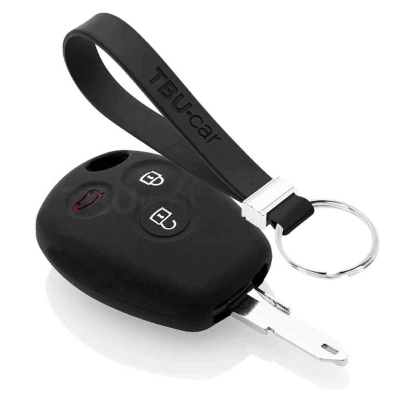 TBU car Autoschlüssel Hülle kompatibel mit Smart 3 Tasten - Schutzhülle aus Silikon - Auto Schlüsselhülle Cover in Schwarz von TBU car