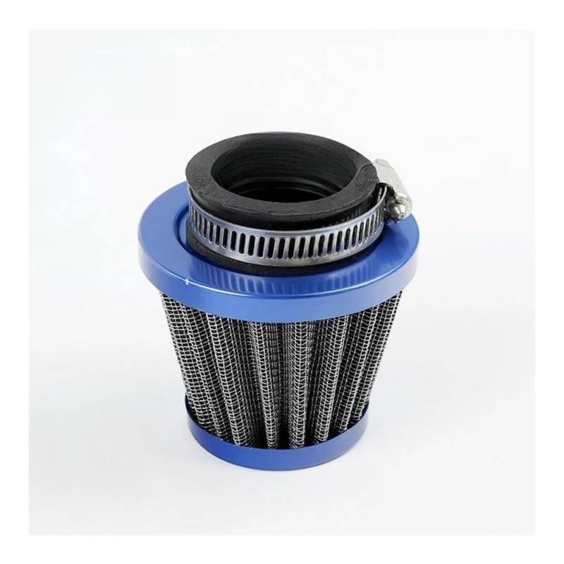 Luftfilter Einlage Motorrad 35 38 42 45mm Vergaser Luftfilter Reiniger Ansaugrohr Pilz Für Off-road-Motorrad Für ATV Quad Pit Bike(Blue 38mm) von TBUOIUE