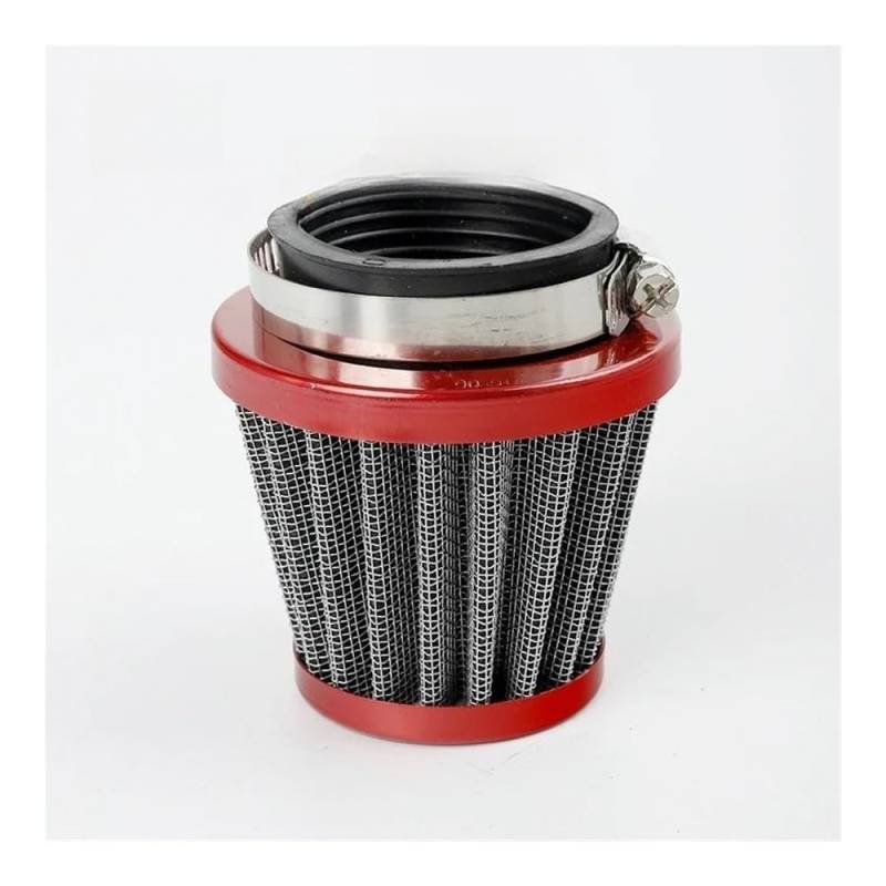 Luftfilter Einlage Motorrad 35 38 42 45mm Vergaser Luftfilter Reiniger Ansaugrohr Pilz Für Off-road-Motorrad Für ATV Quad Pit Bike(Red 42mm) von TBUOIUE