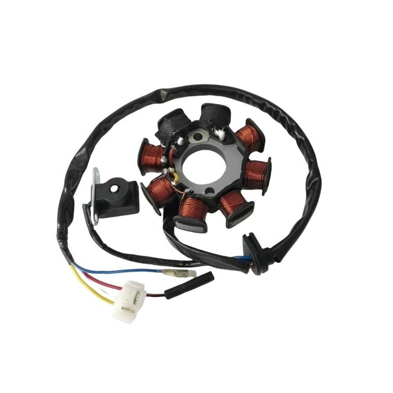 TBUOIUE Stator Spule 8-poliger 4-adriger Doppelzündungs-Magneto-Stator Für 4-Takt-Roller Moped ATV, Quad Go-Kart, 139QMB, 1P39QMB, GY6 50 60 80 Cc von TBUOIUE