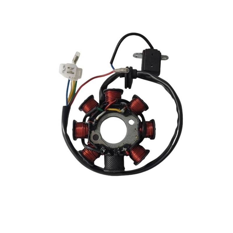TBUOIUE Stator Spule 8-poliger 5-adriger AC-Magneto-Stator Für Roller Moped ATV, Go-Kart 139QMB 1P39QMB 147QMD GY6 50 60 80 Cc von TBUOIUE