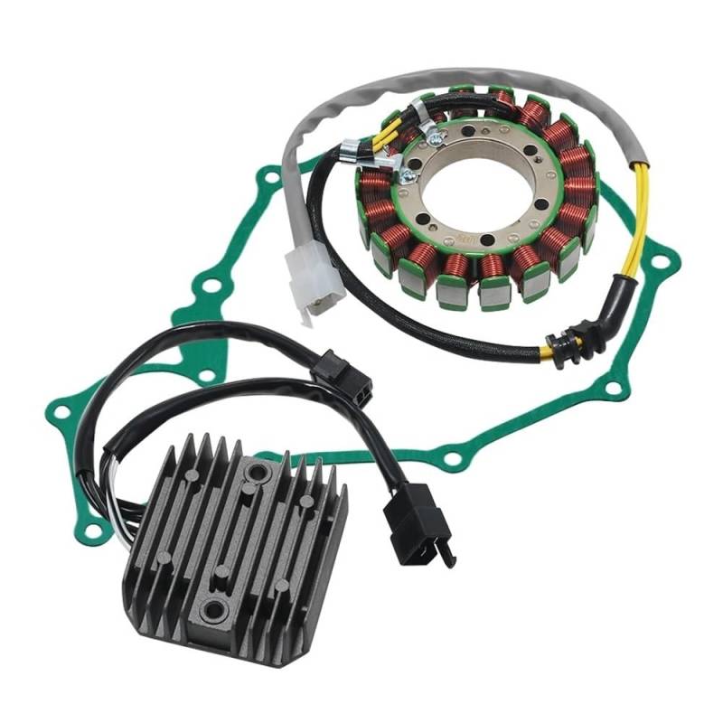 TBUOIUE Stator Spule Motorrad-Regler Gleichrichter + Zündungsstatorspule + Abdeckungsdichtung Für Sh&adow 400 600 Für VLX Für NV400 Für NV600 Für VRX400 Für VT600C/CD/CD2 von TBUOIUE