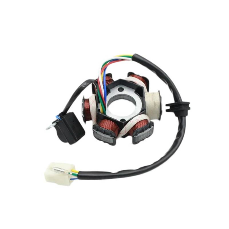 TBUOIUE Stator Spule Universal Motorrad Für GY6 Stator Magneto 6 Spule 5 Draht 50cc 110cc 125cc 150cc Roller Moped Bike ATV Quad von TBUOIUE